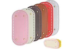 BEELUKY Fondo Borsa Uncinetto 6 Pezzi Basi per Borse Uncinetto Fondi per Borse 22x10cm Borsa Uncinetto con Fori per Borse a Secchiello Borsa a Tracolla Borsa Borse a Sacca