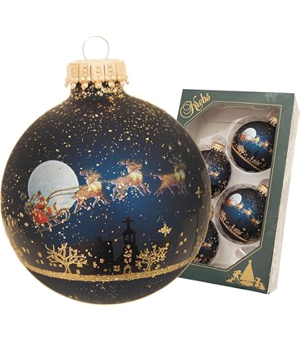 Bleu Avec Décoration De Sapin De Noël En Verre Argenté 10 Pouces, Décoration De Sapin Antique, Décoration De Sapin De Noël, Décoration De Sapin De Noël 2024 - France