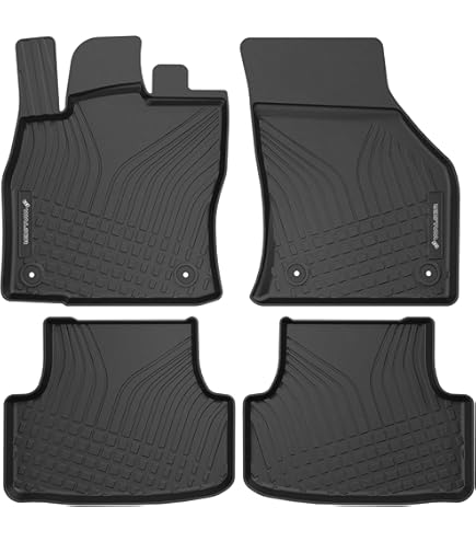 Volkswagen 2GA06150082V All Weatherproof Floor Mats Rubber Floor Mats Black 4X Rubber Mats