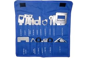 NUWIQ Autoradio Ausbauwerkzeug, 38 Stück Universal Autoradio Ausbauwerkzeug, Demontage Radiobügel, Radio Ausbau Werkzeug, Entriegelungswerkzeug, Radio Demontageset, für Radio Navi Radio Ausbau Werkzeug