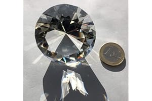 FAIRY TAIL & GLITZER FEE Szklany diament szkło kryształowe 5 cm diament brylant szkło dezodiamant (przezroczyste)