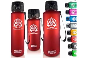 ‎MIGHTY PEAKS MIGHTY PEAKS Trinkflasche [BPA frei Tritan] Auslaufsicher + Fruchtsieb - Leicht, Stabil - Kohlensäure geeignet - 350ml/500ml/650ml/1l/1,5l/2l - Sportflasche für Fitness Outdoor Fahrrad Gym