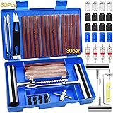 ZLPBAO Kit Riparazione Pneumatici Auto Moto, 60 pc Kit Foratura Moto Tubeless, Kit Riparazione Gomme Auto, Kit Riparazione Pn