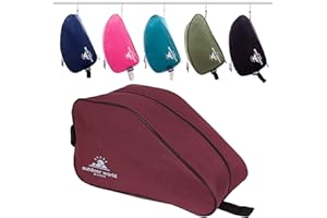 OUTDOOR WORLD BE ACTIVE Outdoor World Premium Sac à Bottes – Résistant à l'eau à Large Ouverture zippée Unisexe – Sac de Rangement pour Chaussures pour randonnée, Marche, Football, Rugby, Chaussures de Golf (Bourgogne)