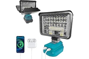 L1NXIXI Cordless 60W LED Work Light for Makita 18V Battery, 6800 Lumen Battery Powered Lighting, Waterproof Jobsite Flood Lights for Construction Site, Workshop, Garage, Camping and Car Repairing (No Battery)