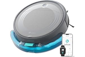 LEFANT M310 Ultra Robot Aspirador y Fregasuelos 3 en 1 con Succión de 6000Pa, 170min, Mapeo Láser ToF, Evasión de Obstáculos PSD de 190°, Reconocimiento de Alfombras, WiFi/App/Alexa, Gris