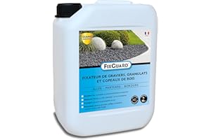Guard Industrie - FixGuard - Liant fixateur de Graviers, Galets, Copeaux pour Ne Plus Ratisser- Fixe 3 Ans Les Pierres détachées - Résiste souffleur Feuille - 5L - Traite 10m² - sans Solvant