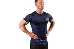 Satire Gym - Camiseta Ajustada Fitness Hombres/Ropa Deportiva de Secado rápido Hombre - Apta como Camiseta de Culturismo y Camiseta de Gimnasio Entrenamientos/Camiseta Moderna Fitness Hombre