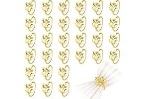 SITAKEGS 30PCS Set di Oortatovaglioli a Foglia, Fermatovaglioli in Metallo per Decorazioni da Tavola, Porta Tovaglioli Stoffa Ornamento per Matrimonio Ringraziamento Natale Autunno Cena di Pasqua(oro)