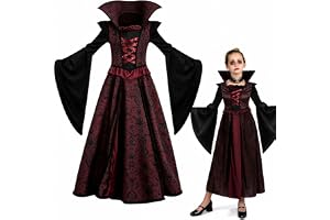 FARYODI Vampyrklänning, kostym, för halloweenklänning, karnevalscosplay | Halloween, rollspel, karnevals-cosplay, söt eller sure, flickdräkt