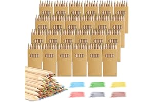 Lociban Set di 20 Scatoline con 6 Matite Colorate, Non Tossico Set di Matite Colorate, per Feste di Compleanno per Bambini e Aule Scolastiche