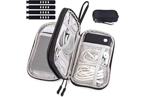 Roosea Electronics Travel Organizer Bag - Cable Organiser, Power Bank, USB Drive, Charger, Hard Disk Case