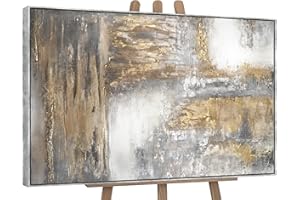YS Tableaux acryliques abstraits «Aube I» | Peintures acryliques sur toile peintes à la main Décorations d'intérieur | Peintures peintes à la main | Tableau mural modern d'art DL050u