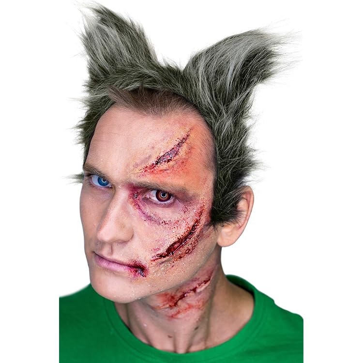 Graues Werwolf-Kostüm Set Mit Ohren & Schwanz – Realistische Wolf-Verwandlung Für Halloween & Karneval