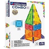 مجموعة الهياكل المغناطيسية MAGNA-TILES Combo المكونة من 20 قطعة، العلامة التجارية الأصلية للهياكل المغناطيسية