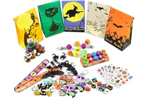 Thingehoy 92PC Halloween Party Bag Fillers for Kids, Halloween Party Bags, Halloween Party Favours, Halloween Pinata Fillers Goodie Bags Toys for Kids Party Bags Assorted Toys