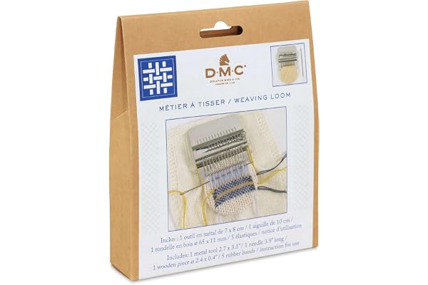 DMC - Mini métier à tisser, loisirs créatifs éco-responsables | idéal pour explorer les techniques de raccommodage et d'embellissement