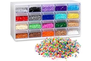 Panduro Rörpärlor Midi 20000 st pärlor à Ø5 mm, 20 regnbågsglada färger i vår klassiska pärlbyrå