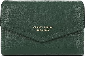 FORRICA Donne Portafoglio Cerniera Portamonete Piccolo Moneta Borsa Borsellino in Pelle PU Elegante Mini Pochette con Confezione Regalo Verde