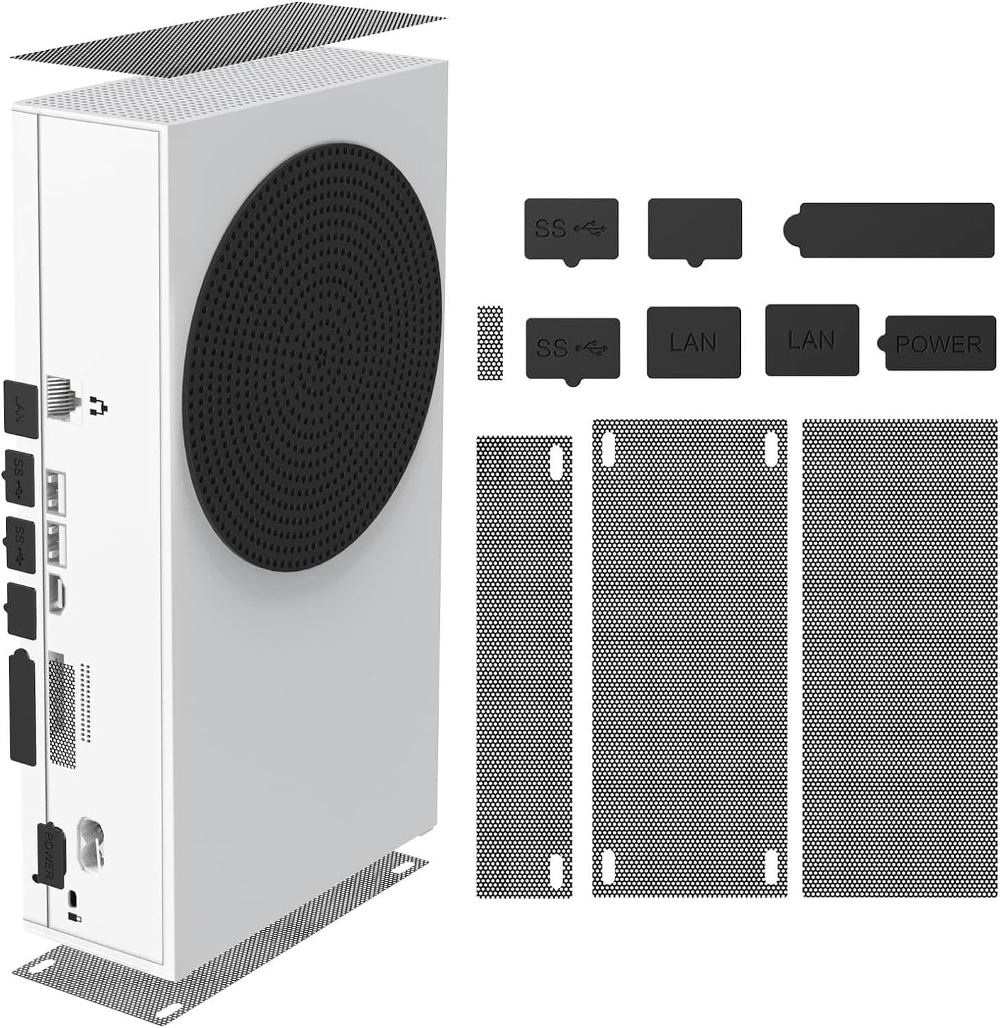 GOWENIC Series S Dust Filter Set, Dust Filter, Silicone Dust Plugs, Dust Cover, Heat Dissipation, Dustproof and Dirtproof, Dust Filter for Series S, Accessories