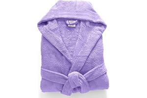 Jasmin Elinor Mens Ladies Unisex Egyptian Cotton Terry Towelling Shawl Collar And Hooded Bathrobe