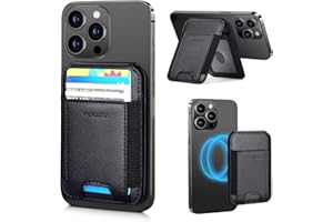 nuoku Leder Wallet für Magsafe, Kompatibel mit Magsafe Kartenhalter für iPhone 15/14/13/12 Serien, Nicht kompatibel mit 13 mini/12 Mini, Maximal passen 8 Karten