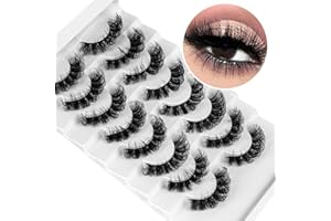 LEIPPLE Faux Cils 8 Paires- 8D Faux Cils Naturel à la Main Ultra-Minces Cils Professionnel Cils Noir Réutilisables (QZ-04)