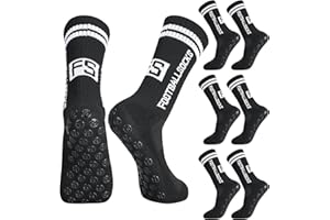 Apricitie 3 Paare Fussball Socken Kinder Fußballsocken Anti Rutsch Grip Jungen Fußball Socken Rutschfeste Sportsocken für Fussball Basketball Laufen Rugby Tennis