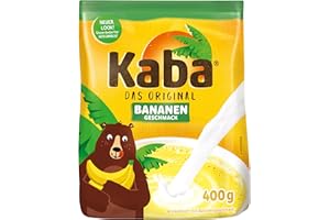 ‎KABA Kaba Banane 400g Beutel Trinkpulver, das Original Bananenmilch-Pulver zum Anrühren in kalter und warmer Milch