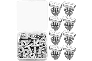 JINZEYOU Śruby z łbem młotkowym M8 x 20 mm, 20 szt., śruby z łbem młotkowym ze stali nierdzewnej z 20 nakrętkami kołnierzowymi, śruby do szklarni, akcesoria szklarniowe, do szyn montażowych PV Solar