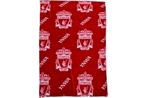 Character World Liverpool FC offizielle Fleecedecke | Superweiches Fußball-YNWA-Design | Warmer, superweicher roter Überwurf