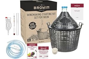 Browin 400010 - Kit per vinificazione con digiana in vetro, 15 l