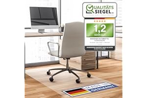 ‎KÖNIGWERK Bodenschutzmatte Bürostuhl - Bürostuhl Unterlage in milchweiß - Kratzfest - rutschfest - Made in Germany - 90 x 120 cm