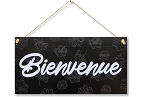CARISPIBET Bienvenue ! signes de décor à la maison ornements décoratifs suspendus affiches de bienvenue plaques de suspension de porte art mural 15 x 30