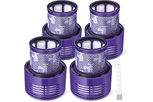 KNOWOM Filtros para Dyson V10 SV12, Accesorios de Repuesto Filtro para Dyson V10 SV12 Serie Aspiradora, V10 Cyclone, V10 Absolute, V10 Animal, V10 Total Clean SV12, Reemplazo# DY-969082-01(4 piezas)