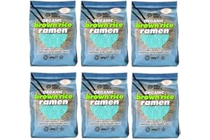 King Soba 6-Pack Gluten Free & Organic Brown Rice Ramen 280g - 4 Noodle Cakes Per Pack