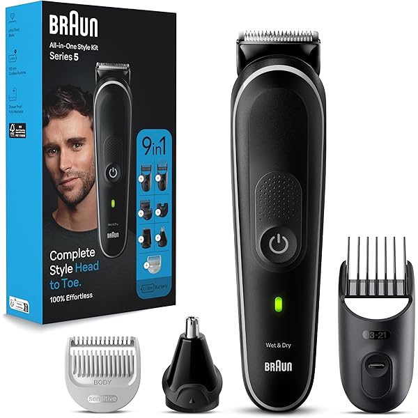 Braun 10 in 1 Style Kit 7 MGK7420 Beard, Body, Hair. With Metal