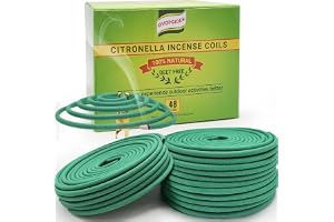 Citronella rökelsespiral, tillverkad av naturliga växter, lämplig för utomhusbruk, i vardagsrummet, på terrassen (48 stycken