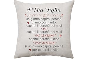 ACONESONG Per i regali di mia figlia da papà mamma figlia federe per cuscino per figlia che vive decorazioni per la casa regalo di compleanno