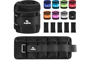 Fragraim Pesi per Caviglie Regolabili, Polsiere Pesi 1-1,5/2/3/4/5/6/8/10 kg Coppia con Coppia con Peso Rimovibile per Jogging, Ginnastica, Aerobica, Terapia Fisica, Allenamento di Resistenza