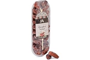 MAÎTRE PRUNILLE - JA - Dattes Deglet Nour Moelleuses - Fruits Secs Plaisir - Source De Magnésium, Potassium, Phosphore - Aide À Réguler Le Transit - Sélection Algérie - Sachet de 250 g