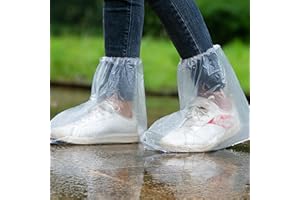 ZGGZHEIM 20 Paare Schuhüberzieher Wasserdicht Einweg,Transparente Regen Schuhüberzieher mit Gummizug,Überzieher Schuhe für Männer Frauen,Schuh Überzieher Regen,Einweg Schuhschutz Überschuhe für Outdoor Camping