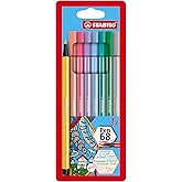 STABILO Pen 68 - Ke&ccedil;e U&ccedil;lu Boya Kalemi - 8'li Paket - Pastel Renkler