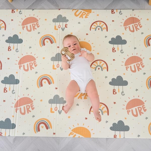 Tapis De Jeu Hexagonal Pour Enfants – Peluche Bleue – Dimensions 140x120 Cm – Pour Chambre, Salle De Jeux, Tente – Décoration Maison Douce