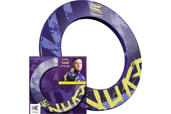 Target Darts Luke Littler Dartboard Surround | Anneau de Protection pour Cible de Fléchettes Nuke, Compatible avec Toutes Les Cibles de Fléchettes à Pointe en Acier, Cercles de Fléchettes