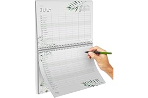 MILULA STUDIOS Wall Calendar 2025 - Minimalist Calendar 2025 - Family Planner January to December 2025 - Large Calendar Uk 2025 - Family Calendar 2025 With Annual Calendar Planning