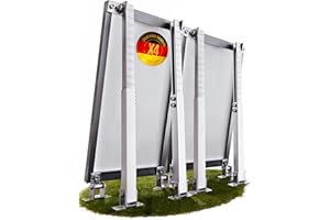 Lichtblicker - 4x Balkonkraftwerk Halterung verstellbar. Stabiles Aluminiumprofil mit hochwertigen Edelstahl Schrauben. Aufständerung für 2 Stück Solarmodule. Verstellbar zwischen 42 und 70cm. 0% MwSt