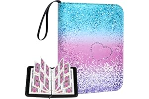 Hukermoon album kolekcjonerski w kształcie serca, kolekcjonerski album, 50 stron, 400 przegródek, prezent dla dzieci