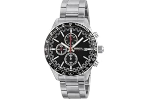 Breil, Collezione Fast, Cronografo Uomo in Acciaio, Cassa 42 mm, Lunetta in Alluminio, Sfere con Luminous, Movimento al Quarzo, Resistente all'Acqua, Pratica Chiusura con Pulsanti