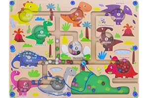 OQUNENE Magnetic Color & Number Maze Montessori Toys Magnet Puzzle Game Board Montessori Color Matching Learning Counting Puzzle Board Toddler Fine Motor Skills Toys Gift for Boys Girls 3 4 5 Years Old